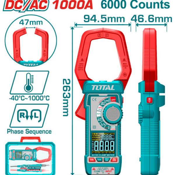 Total TMT7610002 DC/AC كلامب ميتر 1000 أمبير