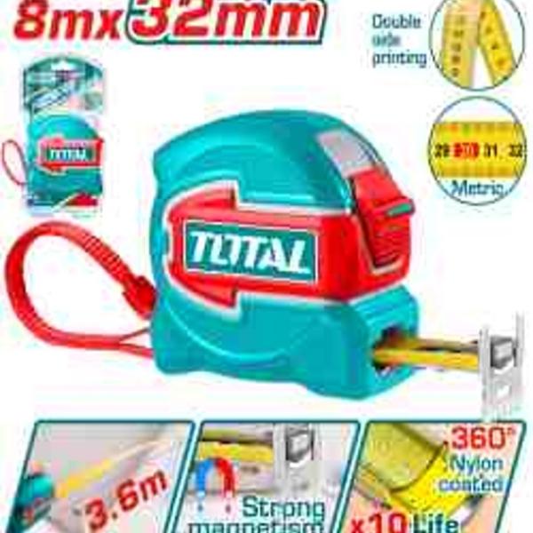 Total TMT80832M متر قياس 8 متر *32 ملم ثقيل جدا يفتح 3.6 دون ثني