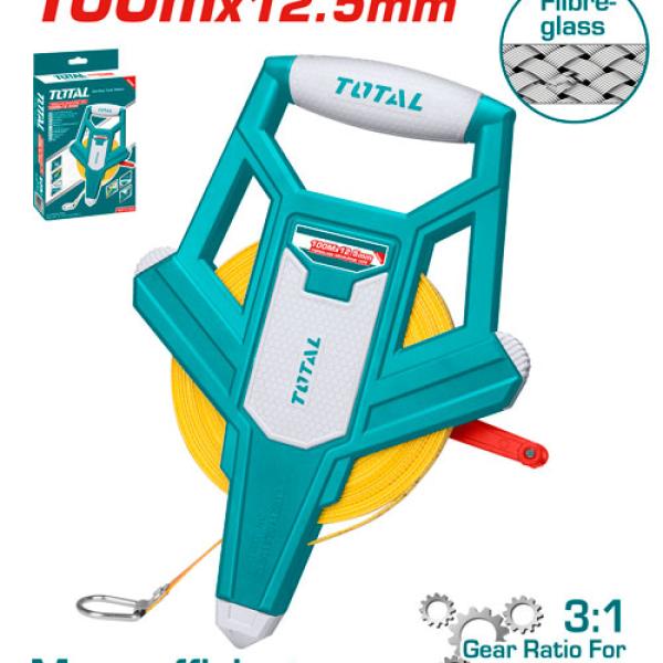 Total TMTF121006 Fibreglass measuring tape 100m كركر 100 متر فيبر جلاس