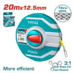 TOTAL TMTF12206 Fiberglass Measuring Tape كركر 20 متر فيبر