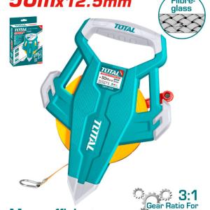 Total TMTF13506 Fibreglass measuring tape متر كركر 50 متر فيبر