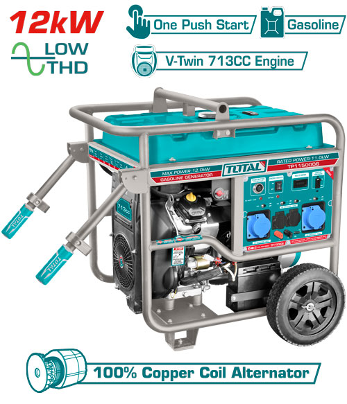 Total TP1150006 Gasoline generator مولد كهرباء بنزين 12 كيلو