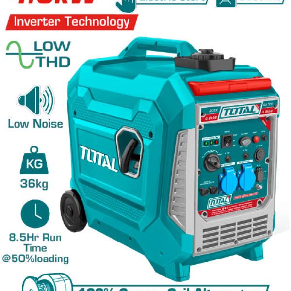 Total TP547506Eمولد كهرباء بنزين انفيرتر 4 كيلو واط صامت