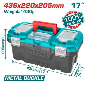 صندوق عده بلاستيك 17" TOTAL TPBX0172