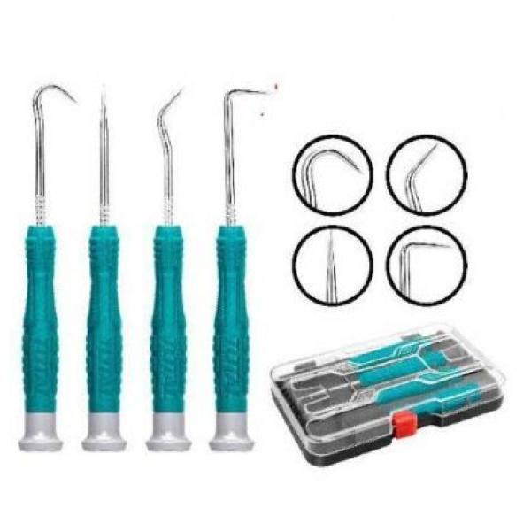 Total TPHSK0401 4Pcs Pick and Hook Set طقم هوك فك وتركيب جلود واورينج