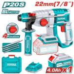 Total TRHLI202081 عرض همر شحن 20 فولت مع بطارية 4 أمبير وشاحن 4 حركات + طقم ريش