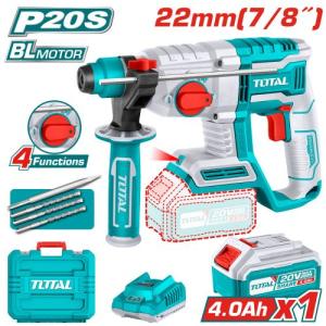 Total TRHLI202081 عرض همر شحن 20 فولت مع بطارية 4 أمبير وشاحن 4 حركات + طقم ريش