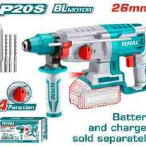 درل همر شحن بدون بطاريه TOTAL TRHLI20228 Lithium-Ion rotary hammer 20v