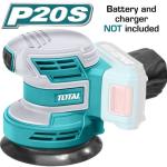 Total TROSLI2001 Lithium-Ion random orbit sander حفافة دائري شحن 5 انش بدون بطارية وشاحن