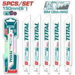 Total TRSB922EF طقم نسلات تخريقة حديد عدد 5