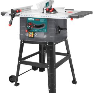 TOTAL TS5152542 Table saw 1500W 10" منشار طاولة صناعيTable size725*490mm, Left & Right extensions: 440*125mm, Rear extension: 460*125mm