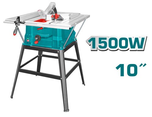 Total TS5152543 منشار طاولة 10 انش 1500 واطTable Size:430x638mm