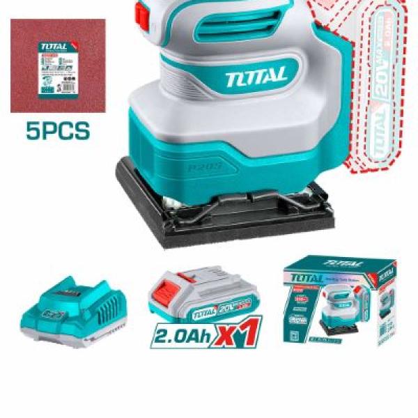 Total TSHSLI20141 حفافة شحن 20 فولت مع بطارية وشاحن 