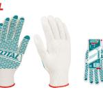 TOTAL TSP11102Knitted & PVC Dots Gloves كفوف مبزر