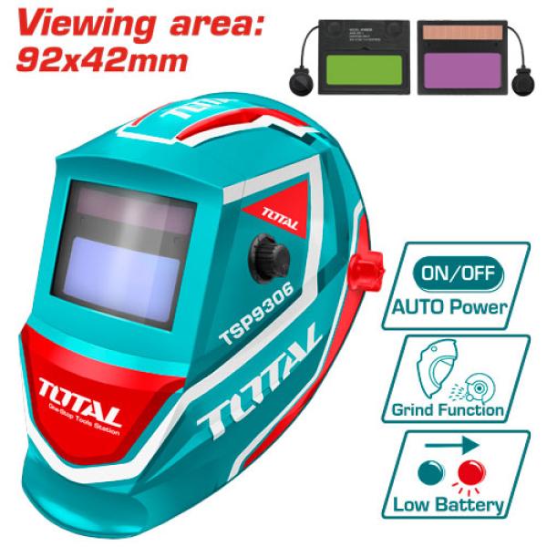 TOTAL TSP9306 Auto Darkening Welding Helmet وجه لحام الكتروني