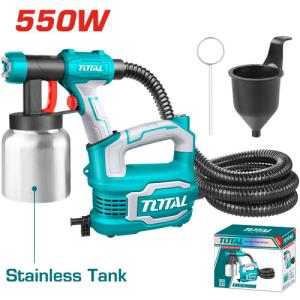 TOTAL TT5006-2 HVLP floor based spray gun 500W 800ml فرد رش دهان كهرباء طاسة معدنيهكمبريسور مفصول