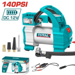 TOTAL TTAC1406 Auto air compressor 140PSI(10Bar) DC12V منفاخ عجال سيارة راس واحد 
