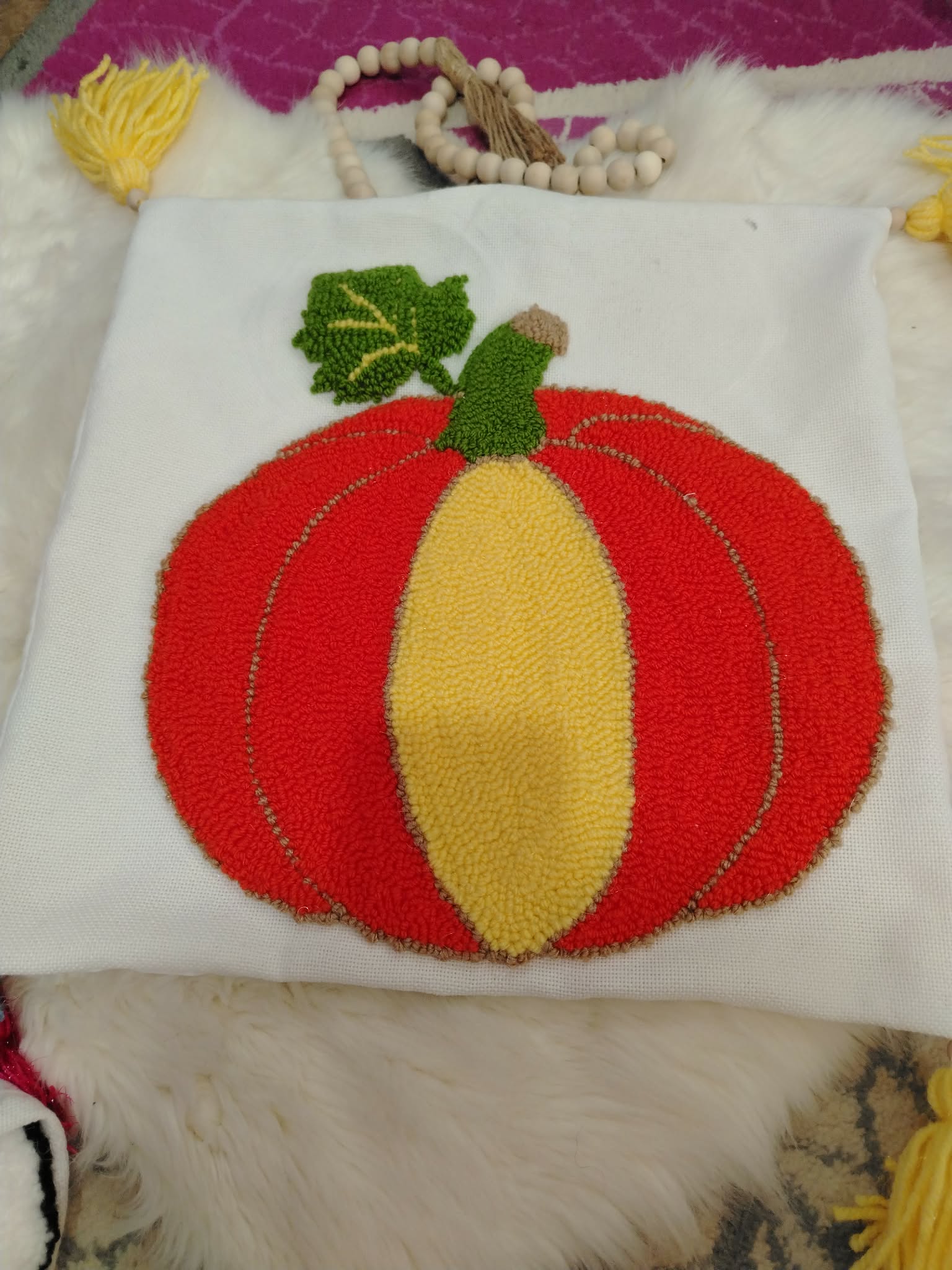 وسادة يقطين الخريف اليدوية